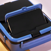 Cooker 1392-2 Çelik Hazneli 3 Bölmeli Beslenme Kutusu Lunchbox Sefer Tası - Mavi - 3