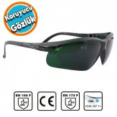İş Güvenlik Kaynak Gözlüğü Lazer UV Kaynakçı Çapak Koruyucu Gözlük S900 Siyah - 1
