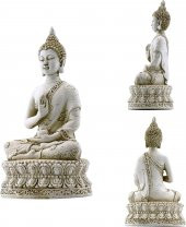 T.Concept Dekoratif Oturan Buddha Heykel Biblosu Kombin Renkli - 1