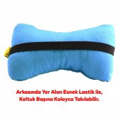 Automix Araba Araç Otomobil Oto Koltuk Başlığı Ergonomik Boyun Destek Yastığı Mavi Renk 44837 - 4