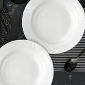 Güral Porselen Soprano Çukur Tabak 23 cm Dekorsuz - 4