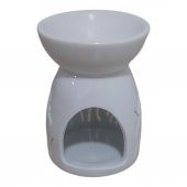 T.Concept Kelebek Desenli Seramik Buhurdanlık Beyaz 2205 - 1