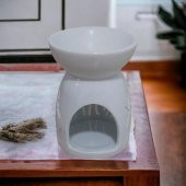 T.Concept Kelebek Desenli Seramik Buhurdanlık Beyaz 2205 - 3