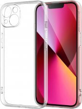 Vendas iPhone 15 Uyumlu ( iPhone 15 ) Fora Serisi Kamera Korumalı Soft Şeffaf Silikon Kılıf + Cam Ekran Koruyucu - 1