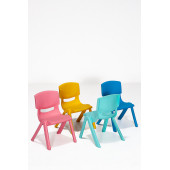 Junior 4 Adet Ergonomik Konforlu Anaokulu Kreş Çocuk Sandalyesi - Mavi - 3