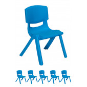 Junior 6 Adet Ergonomik Konforlu Anaokulu Kreş Çocuk Sandalyesi - Mavi - 1