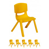 Junior 6 Adet Ergonomik Konforlu Anaokulu Kreş Çocuk Sandalyesi - Sarı - 1