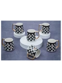 Acar KAI21.0197 My Mug Gold Detaylı Dama Desenli Kupa 150 ml 1 Adet thumbnail 2