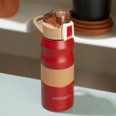 Cooker 1393-3 Paslanmaz Çelik Sızdırmaz Çift Katmanlı Yalıtımlı Çay Kahve Termosu Kırmızı 350 ml - 1