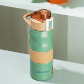 Cooker 1393-4 Paslanmaz Çelik Sızdırmaz Çift Katmanlı Yalıtımlı Çay Kahve Termosu Yeşil 350 ml - 1
