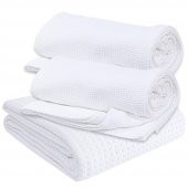 20 Adet Otel Tipi Beyaz Pamuk Koton Pike Örtüsü Çift Kişilik 200x230 Cm - 1