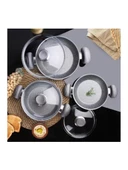 Oms 3004.04 Gri Sahan Seti 18-20-22 Cm - 1