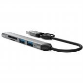 Global 5in1 UsbA ve Type-C To UsbA 3.01, TF, SD Çoklayıcı Hub Adaptör WNE0170 - 1