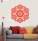 Oturma Odası, Yatak Odası Duvar Sticker Mandala Budizm Lotus Çiçeği Yoga Meditasyon Çıkartmalar thumbnail 1