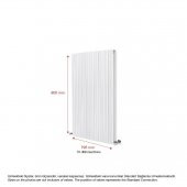 900X795mm Amber Dikey Beyaz Alüminyum Radyatör Standart Bağlantı thumbnail 2