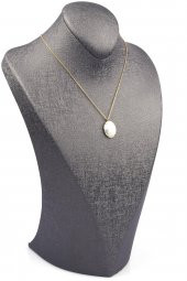 Ay Taşı Doğal Taş Gold Renkli Kolye thumbnail 2