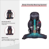 QuickUP Hiking Sırt Çantası 65 Litre-SİYAH - 3