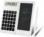 Valkyrie C5 Dijital Çizim Ekranlı Bilimsel Fonksiyonlu E-Writer Hesap Makinesi Katlanabilir Sessiz Tuşlu Beyaz - 1