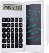 Valkyrie C5 Dijital Çizim Ekranlı Bilimsel Fonksiyonlu E-Writer Hesap Makinesi Katlanabilir Sessiz Tuşlu Beyaz - 2