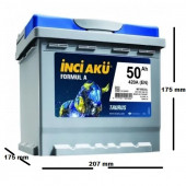 İnci Formul A Taurus 12 V 50 Ah 420 A (EN) Akü - 2