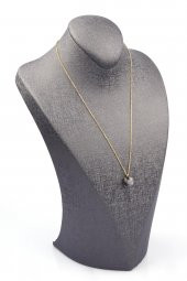 Rutil Kuvars Doğal Taş Gold Renkli Kolye thumbnail 2