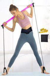 Pilates Studio Pilates Barı Çubuğu, Terleme Bel Kemeri, Mezura Bel Basen Ölçme İncelme Fitness Seti - 2