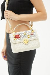 İthal Taş Aksesuarlı Çanta - 2