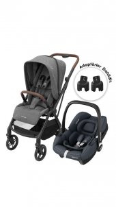 Maxi-Cosi Leona2-Cabriofix I-Size Tek Elle Katlanabilen Ultra Kompakt Çift Yönlü Seyahat Sistem Bebek Arabası Grey-Graphite - 1