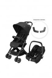 Maxi-Cosi Lara2-CabrioFix I-Size Ultra Kompakt Kabin Boy Seyahat Sistem Bebek Arabası Essential Black - 1