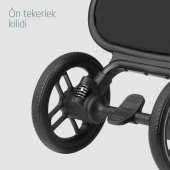 Maxi-Cosi Leona2-Cabriofix I-Size Tek Elle Katlanabilen Ultra Kompakt Çift Yönlü Seyahat Sistem Bebek Arabası Grey-Graphite - 12