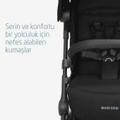 Maxi-Cosi Lara2-CabrioFix I-Size Ultra Kompakt Kabin Boy Seyahat Sistem Bebek Arabası Essential Black thumbnail 9