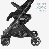 Maxi-Cosi Lara2-CabrioFix I-Size Ultra Kompakt Kabin Boy Seyahat Sistem Bebek Arabası Essential Black thumbnail 10