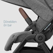 Maxi-Cosi Leona2-Cabriofix I-Size Tek Elle Katlanabilen Ultra Kompakt Çift Yönlü Seyahat Sistem Bebek Arabası Grey-Black - 4