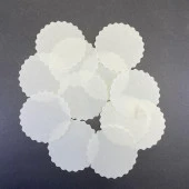 2500 Adet Tek Kullanımlık Beyaz Desenli Kağıt Bardak Altlığı 80 mm - 2