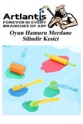 12 Renk Oyun Hamuru Kalıbı Merdane Silindir Kesici ve Enjektör Seti 21 Parça 1 Paket Okul Kreş Ana Sınıfı Etkinlik Okul Öncesi - 3