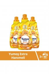 Yumoş Extra Konsantre Çamaşır Yumuşatıcısı Hanımeli 1440 ml 60 Yıkama 3 Adet - 1
