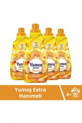 Yumoş Extra Konsantre Çamaşır Yumuşatıcısı Hanımeli 1440 ml 60 Yıkama 4 Adet - 1