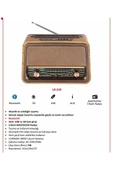 Taşınabilir Retro Müzik Kutusu Bluetooht Usb Nostaljik Radyo Lr - 243 thumbnail 2