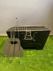 25x40 Katlanır Mangal Mat Siyah Isıya Dayanıklı Boyalı - 1