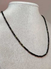 Serpantin (Yılan) Taşı 2,5mm 1000 Ayar Gümüş İpli Kolye (Sabit Klipsli) thumbnail 1