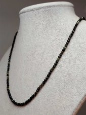 Serpantin (Yılan) Taşı 2,5mm 1000 Ayar Gümüş İpli Kolye (Sabit Klipsli) thumbnail 2