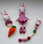 Tavşan Yeni Doğan Seti Amigurumi Organik Oyuncak - 1