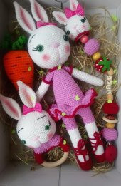 Tavşan Yeni Doğan Seti Amigurumi Organik Oyuncak - 2