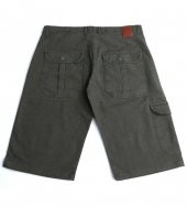 Büyük Beden Erkek Yan Cep Kot Şort Haki - 2