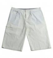 Erkek Büyük Beden Battal Boy 100 Pamuk Dokuma Kapri Beyaz - 1