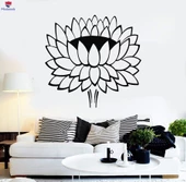 Oturma Odası, Yatak Odası Duvar Sticker Lotus Yoga Çiçek Yatak Odası Dekor Budizm Çıkartmalar Benzersiz Hediyelik thumbnail 1