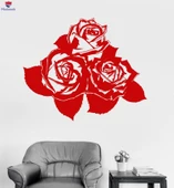 Oturma Odası, Yatak Odası Duvar Sticker Güller Çiçekler Güzel Oda Dekorasyon Çıkartmaları Benzersiz Hediyelik thumbnail 1