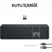 Logitech Mx Keys S Gelişmiş Aydınlatmalı Tam Boyutlu Kablosuz Türkçe Q Klavye - Siyah - 2