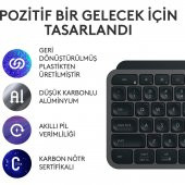 Logitech Mx Keys S Gelişmiş Aydınlatmalı Tam Boyutlu Kablosuz Türkçe Q Klavye - Siyah - 4
