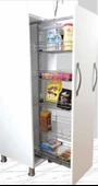 HUZUR TELESKOPİK RAYLI MUTFAK KİLER BOY 125-140 CM ARASI 4 SEPET Lİ - 1